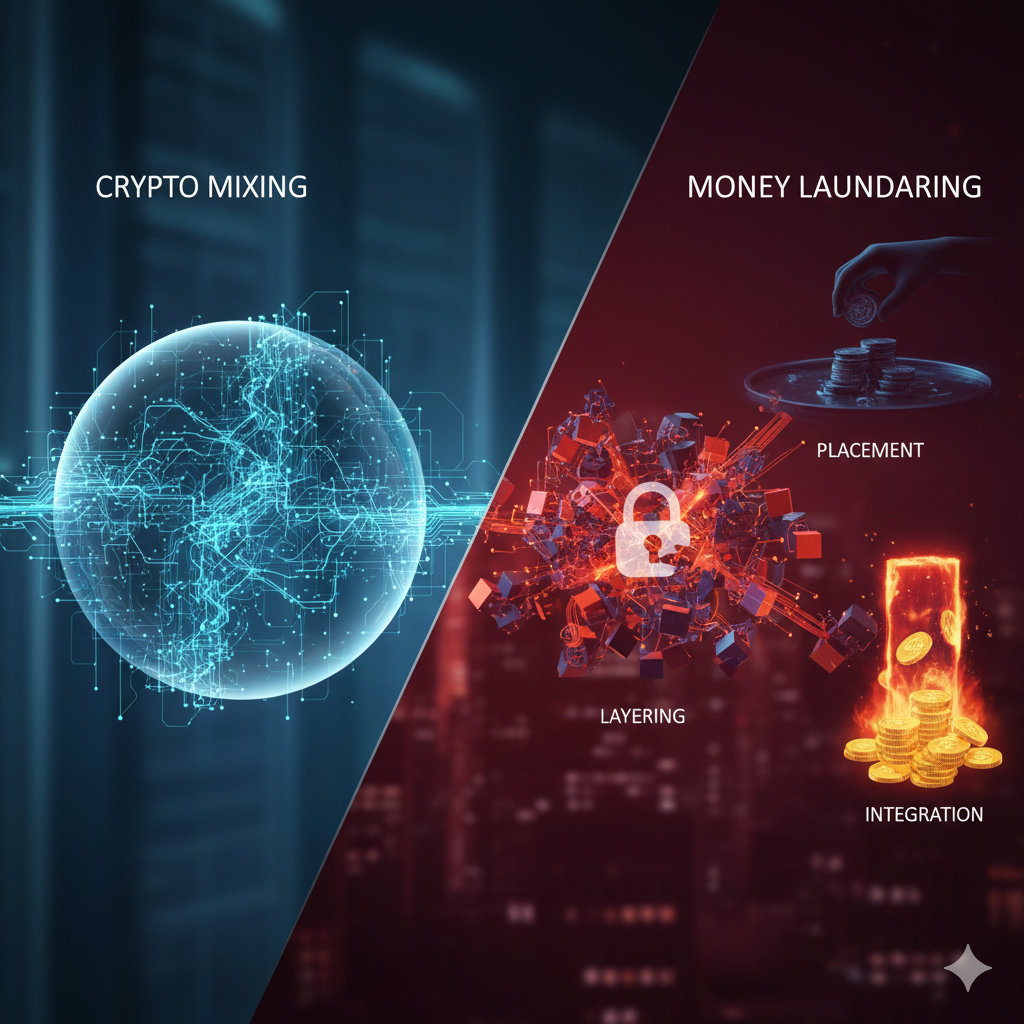 Difference Between Crypto Mixing and Laundering Explained
